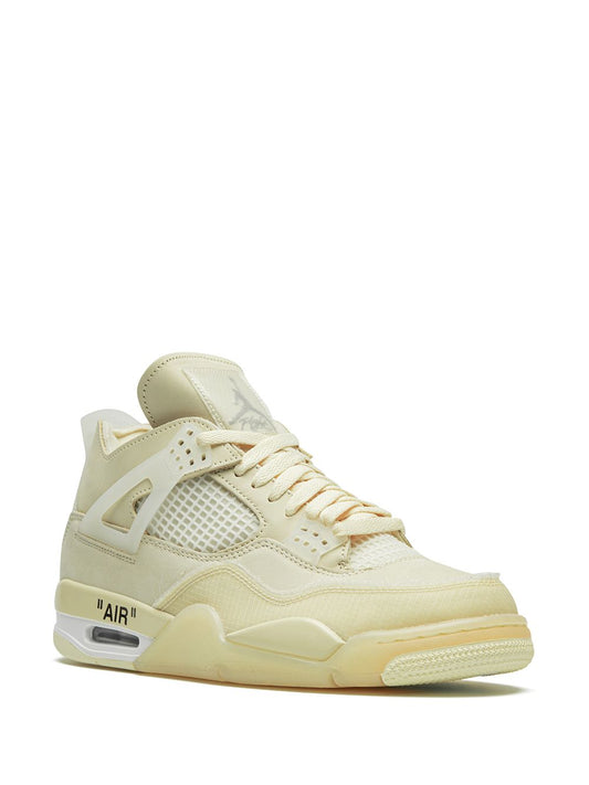 Jordan Retro 4 Offf Whitee SAIL CREAM for her Semi UA