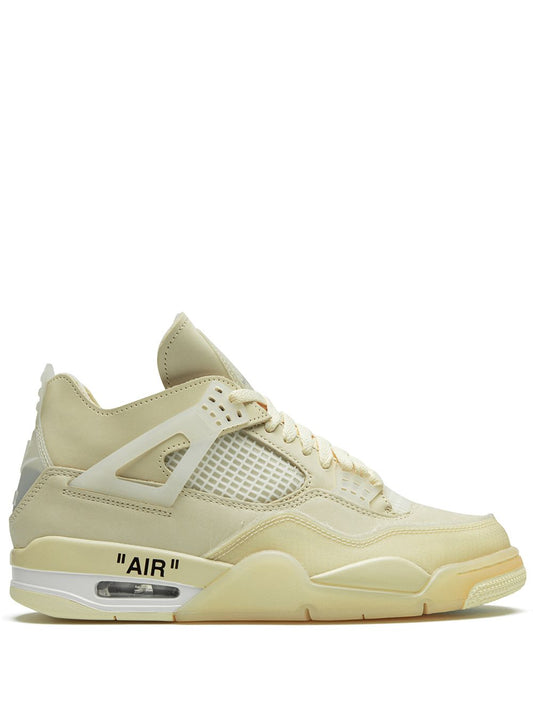 Jordan Retro 4 Offf Whitee SAIL CREAM for her Semi UA