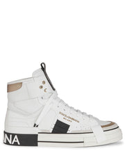 Dolce Gabbana D G Men Calfskin 2 Zero Custom High Top Sneakers