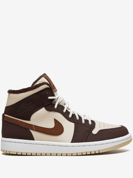 Nikee Air jordan 1 Mid Se Brown Basalt Oatmeal Semi Ua