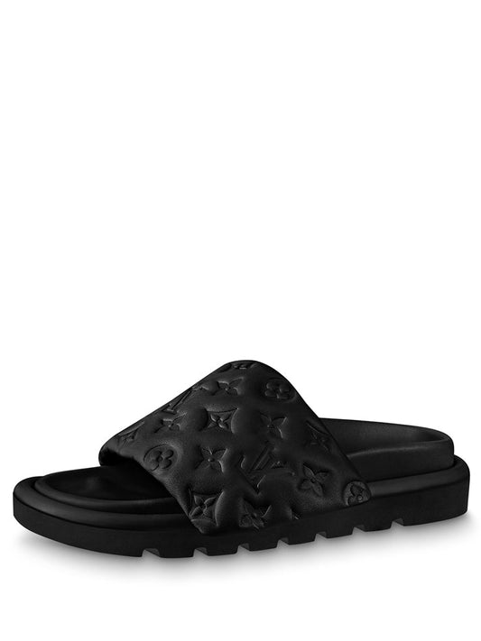 LV Louis Vuitton Waterfront Mule Black