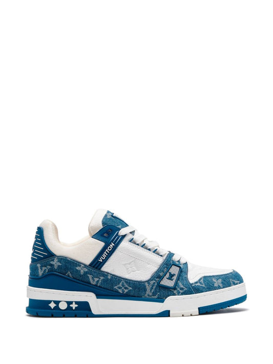 louiss vouittion trainer blue sneakers