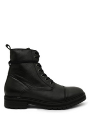Zaraa Long Chain Leather Boots Black