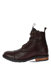 Zaraa Long Chain Leather Boots Brown