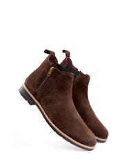 Zaraa Chain Chelsea Suede Brown