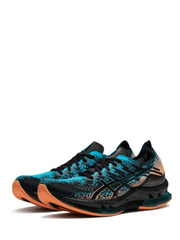Asicss Gel Kinsei Blast Black Island Orange Sole Running Shoes