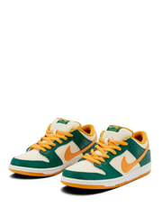 x sb dunk low green orange