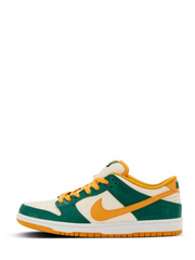 x sb dunk low green orange
