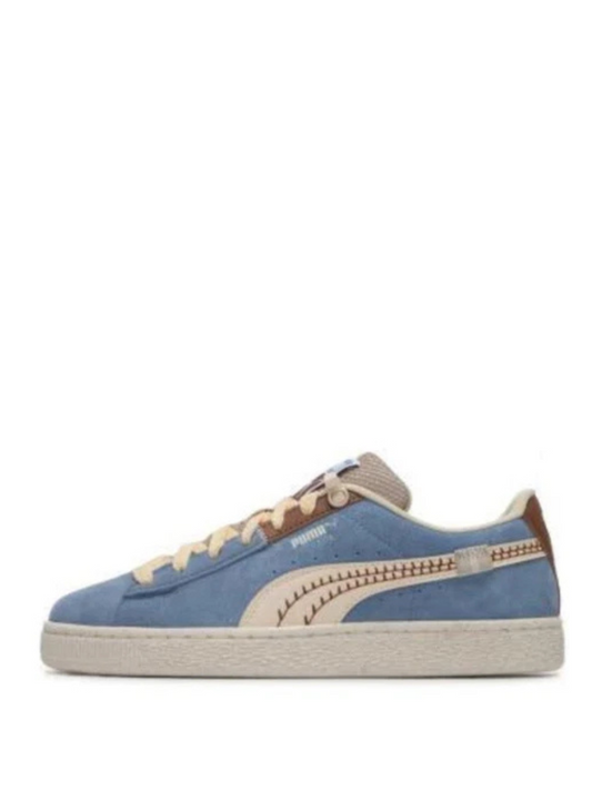 Pumaa suede expedition sneakermen zen blue brown mushroom