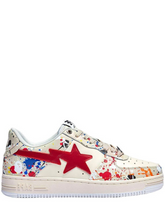 A Bathing Ape Bapesta Low Paint Splatter