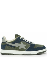 A Bathing Ape Bape SK8 Sta Sneakers in Army Green Gray Blue