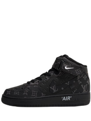 louis vuitton x air force 1 mid top black