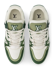 LOUIS VUITTON TRAINERS GREEN WHITE