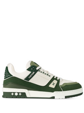 LOUIS VUITTON TRAINERS GREEN WHITE
