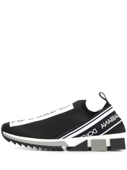 Dolce Gabbana Black White Slip On Sorrento Sneakers