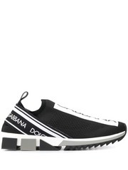 Dolce Gabbana Black White Slip On Sorrento Sneakers