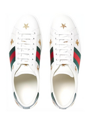 guccii star bee ace white