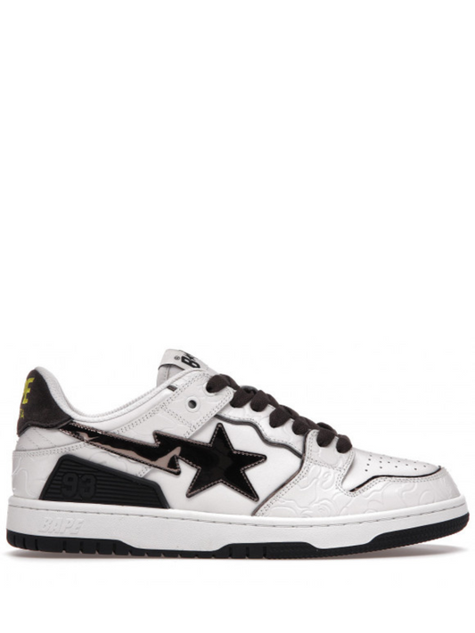 Bathing Ape Bape SK8 Sta White Silver