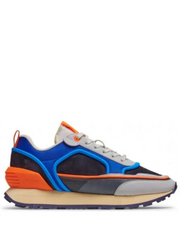 Balmainn multicolor suede panelled racer low top sneakers