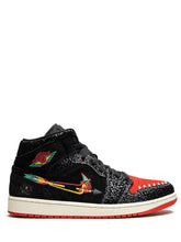 nik e Air Jordan 1 mid se siempre familia black red