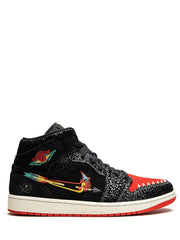 nik e Air Jordan 1 mid se siempre familia black red