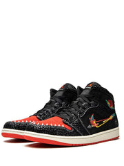 nik e Air Jordan 1 mid se siempre familia black red