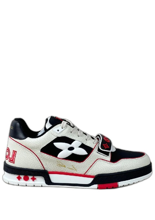 Louiss Vuittionn Trainer Strap Black Red