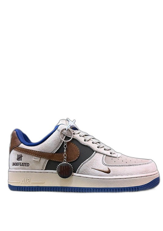 Nikkee Airforce 1 X Undefeted Custom Brown Bue