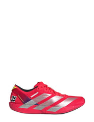 Adizero Adios 9 running shoe in the Lucid Red colorway.