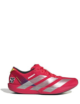Adizero Adios 9 running shoe in the Lucid Red colorway.