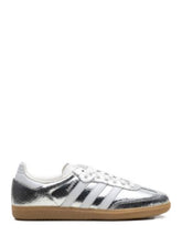 Adidass Samba OG Silver Metallic Cracked Leather