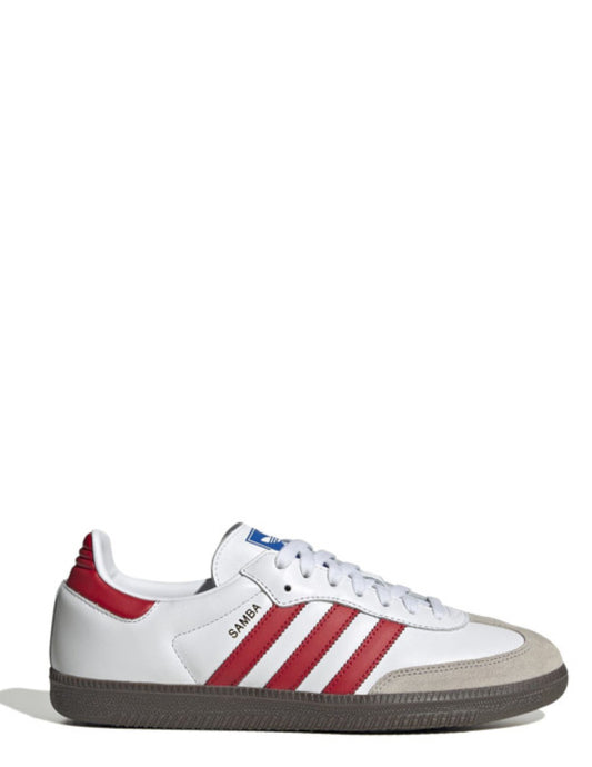 Adidass Samba OG Core White Victory Red
