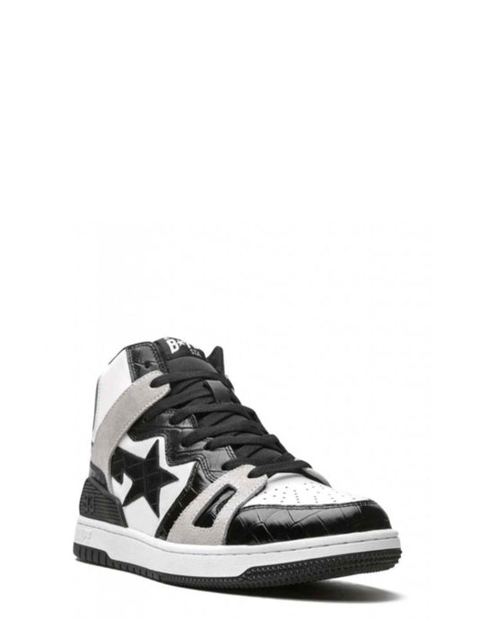 A Bathing Ape Bape Sta 93 Hi Black Light Grey Men s