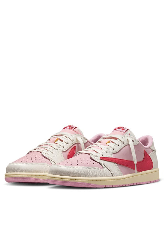 Nikee Air Jordan Retro 1 Travis Scott Tropical Pink Suede Quality 1308
