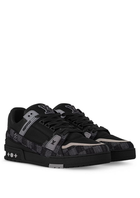 Louiss Vuitton Trainer Black Grey