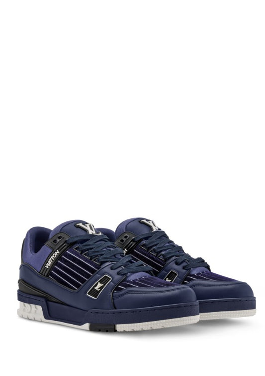 Louiss Vuitton LV Trainer Sneakers Marine Navy Blue 6192