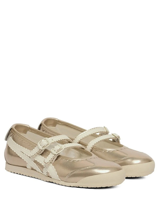 Onitsukaa Tiger Mexico 66 TGRS Metallic Pack Champagne Cream