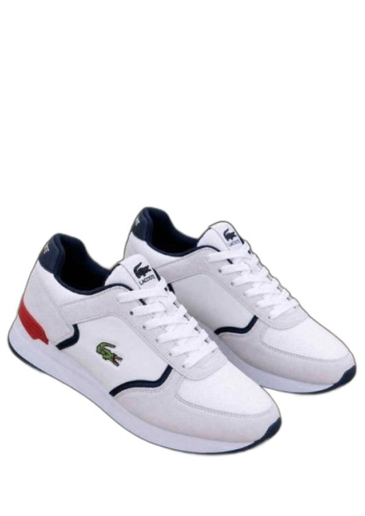 Lacostee Partner Piste White Navy Blue and Red