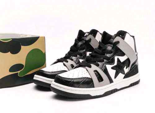 A Bathing Ape Bape Sta 93 Hi Black Light Grey Men S