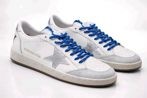 Golden Goose Ball Star White Silver Blue Sneaker