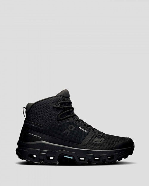 On Cloudrock Waterproof Mid Hiking Boots - Black