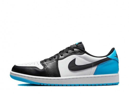 nikee air jordan 1 low og black and dark powder blue unc