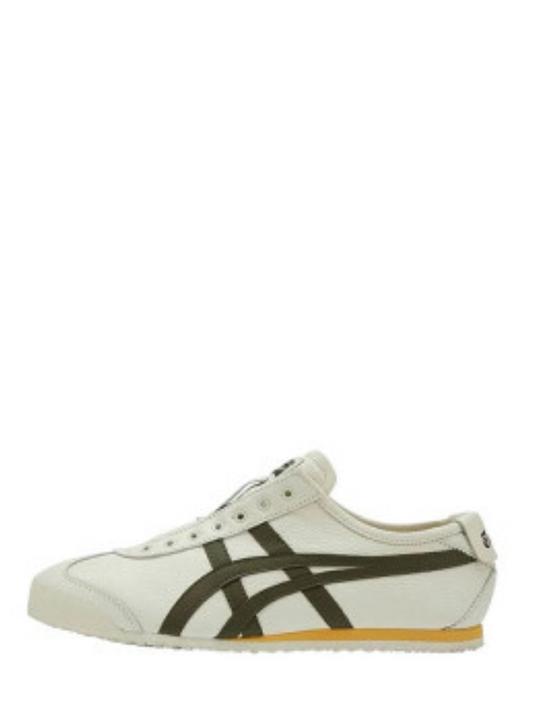 Onitsukaa Tigerr Mexico 66 Slip On Leather Cream Olive 1186