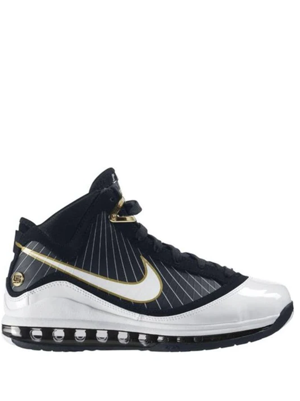 Nike Airmax Lebron 7 Black White Gold