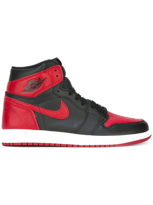 Jordan Retro 1 High Banned Bred toe semi ua