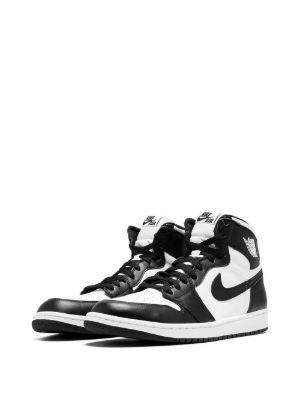 Nikee Jordan Retro 1 High Panda Black White Surplus Semi UA Leather Shine