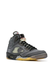 Jordan Retro 5 Off White Black Muslin Semi UA
