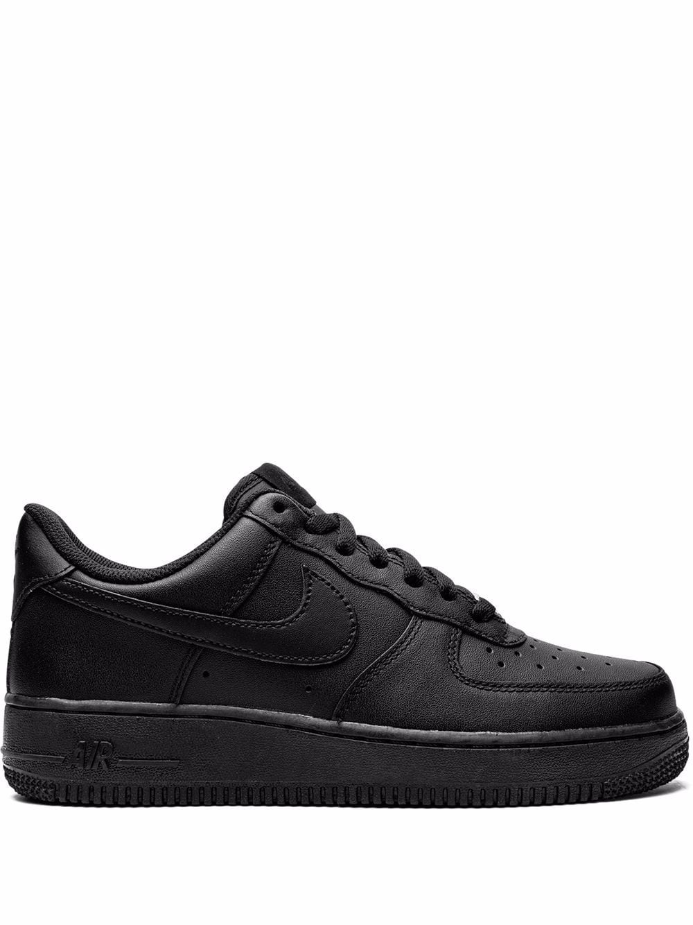 Nike Airforce 1 Pure Leather Triple Black for her