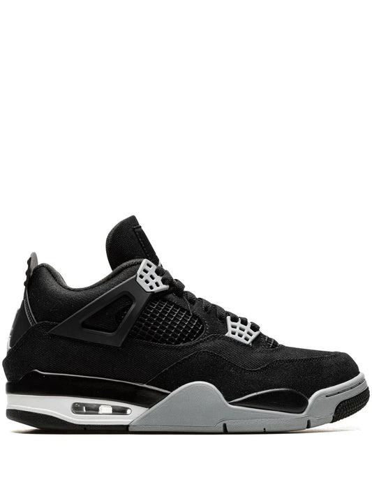 Nikee Air Jordan 4 Black Canvas