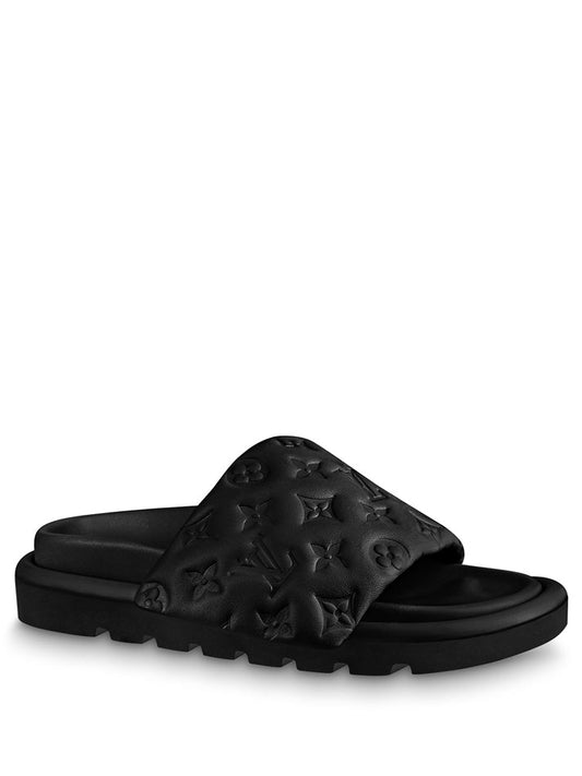 LV Louis Vuitton Waterfront Mule Black